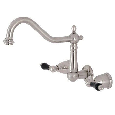 Kingston Brass KS1288PKL Duchess Wall Mount Kitchen Faucet, Brushed Nickel KS1288PKL